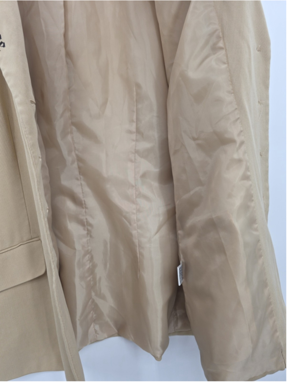 Vintage Talbots Pure Silk Blazer Size 12 Beige Old Money Quiet Luxury - Picture 16 of 16